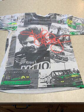 Vintage 90s Kyle Petty Mello Yello NASCAR All Over Print T-Shirt L